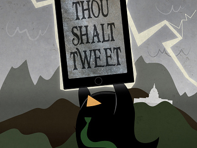 Thou Shalt Tweet government illustration twitter vector washington dc