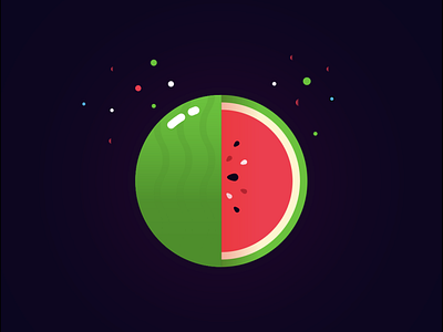 Flat Design Challenge Day 6 adobe design illustration watermelon