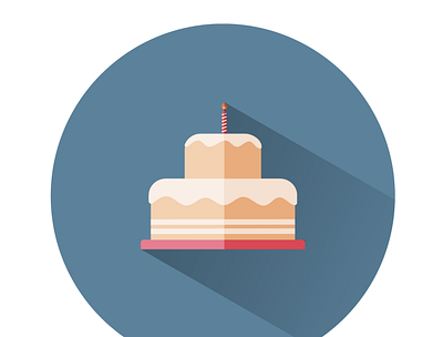 Flat Design Challenge Day 7: Birthday Cake adobe cake design illustration
