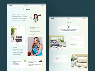 Zozoï — About & Chart Pages branding design ecommerce gradient landing page ui ux web website zerowaste