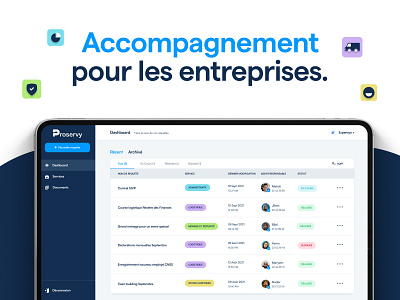 Proservy — B2B Dashboard b2b dashboard design landing page requests services tabs ui ux web website