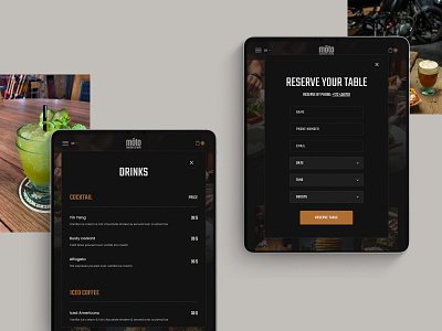 möto Rauch & Staub — Reservations bikes branding coffee design dining landing page reservation restaurant shop ui ux web website