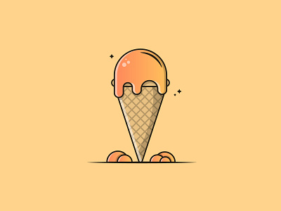 Ice Cream asset cartoon dairy design flat icecream icon illustration illustrator logo minimal