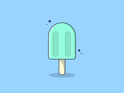 Stick IceCream asset cartoon design flat icecream icon illustration illustrator logo minimal