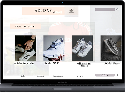 Adidas homepage design graphic design ux