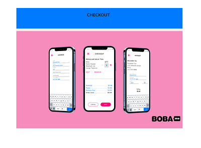 Boba Tea project. app design figma ui ux
