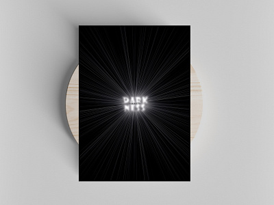 Darknesss poster design graphic design poster typography