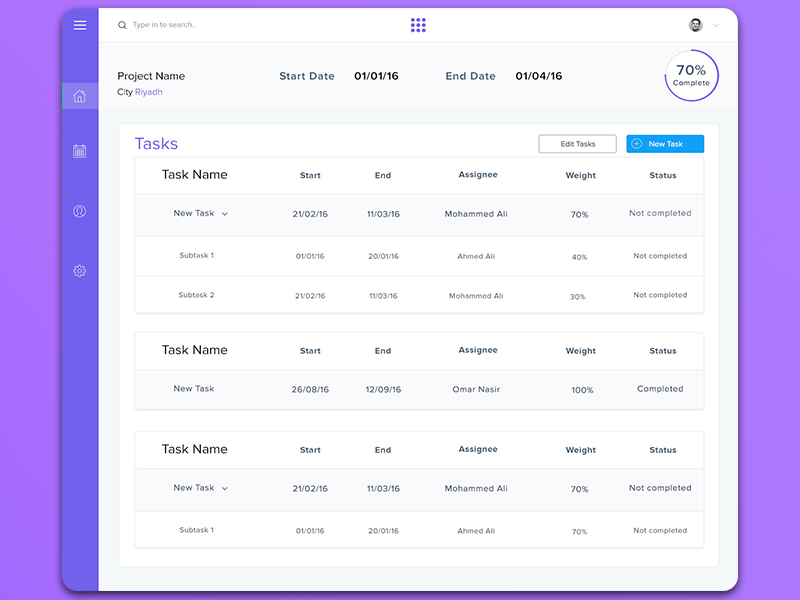 Task Management App by Saleh Bazuhair on Dribbble