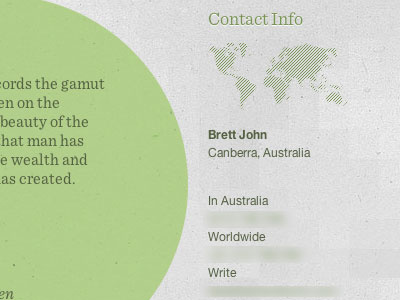 Brett John Preview green world map