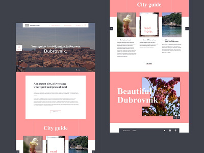 #009 Daily UI challenge - City discovery website challenge citytrip croatia dailyui dubrovnik ui ux web website