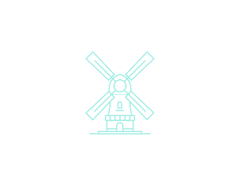#014 Daily UI challenge - Icon - Mill stroke loader wind loop iamsterdam amsterdam icon mill