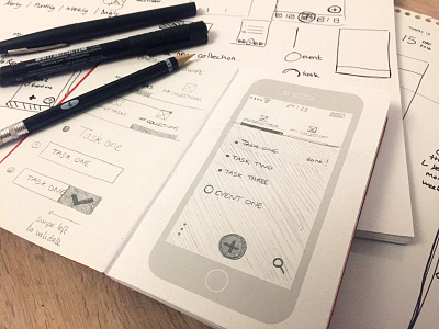 #015 Daily UI challenge - UX UI Sketches app bullet journal dailyui paper paper dot pen sketch todo ui uistencils ux wireframe