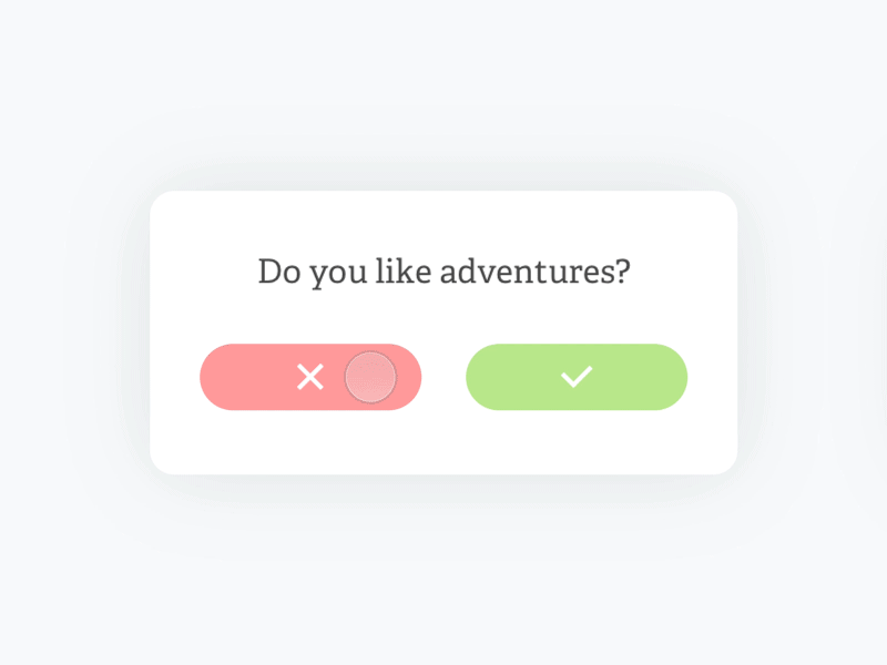 #20 Daily UI challenge - Yes No Cards animation cards daily ui principle question slider ui ui challenge ux yes no