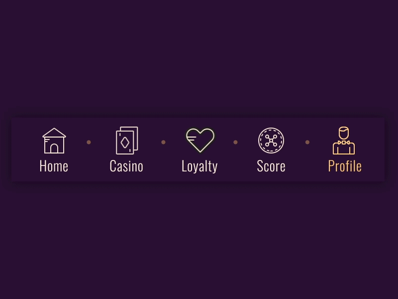 Bottom Nav Bar - Micro Interaction navigation mobile casino motion ui motion ui interaction micro interaction tab bar nav bar bottom bar