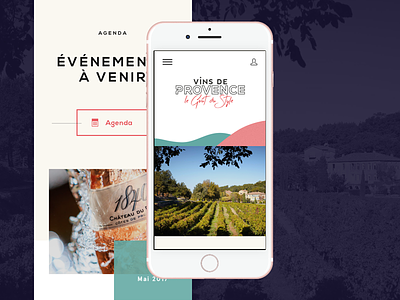 Vins de Provence - Mobile carousel french home page mobile provence slider ui ux website wine