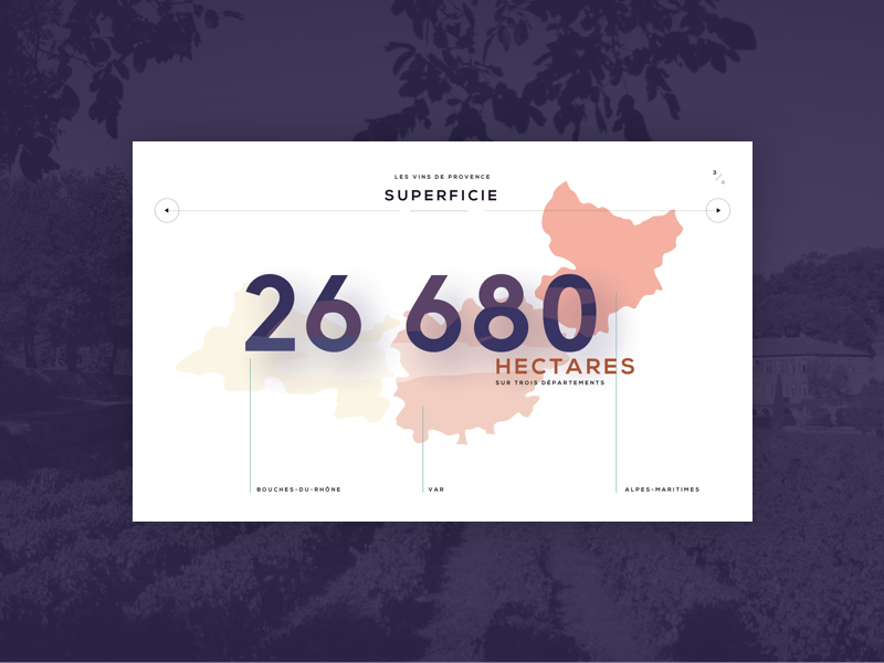 Vins de Provence - Infographics provence infographics illustration ux ui carousel french wine slider home page siteweb web