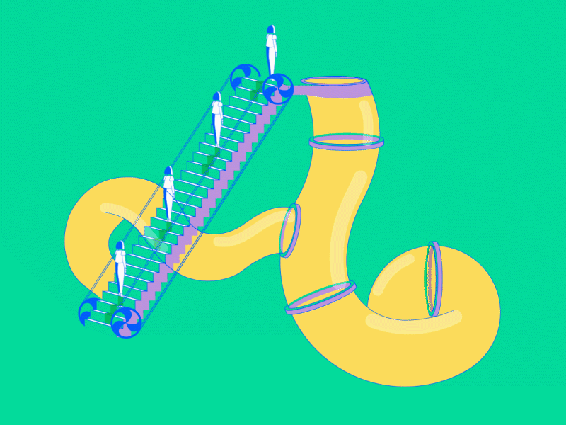 36 Days of Type: A 36days adobe 36daysoftype 36daysoftype2020 animation animation 2d drawing escalator gif illustration letter a tube
