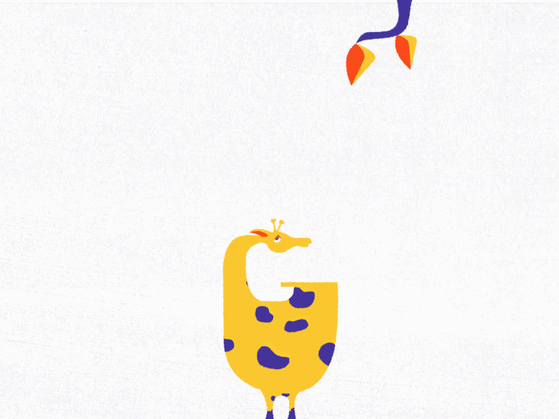 36 Days of Type: G 36dayoftype 36days 36daysoftype07 animation character animation characterdesign giraffe logo motion design