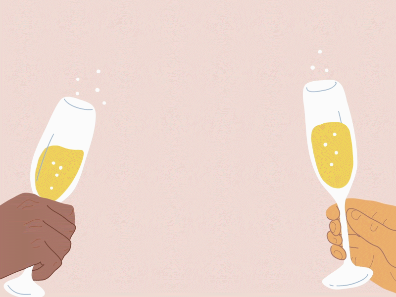 Cheers! animation bubbles cell animation cheers drinks frame by frame illustration wine