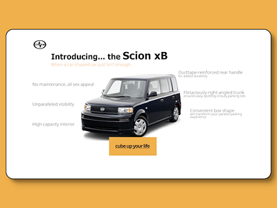 Scion xB "promotional" poster car cube design graphic design minimal poster sans scionxb scion whitespace