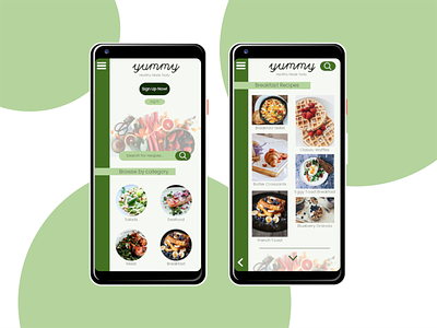 Recipe Mobile Mockup cooking design food health healthy margin mobile mockup recipe ui uidesign wellness