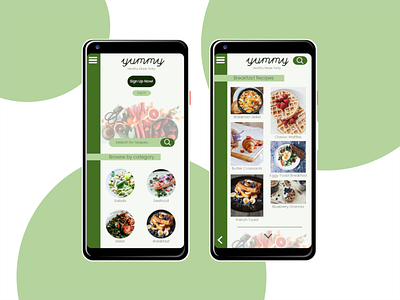 Recipe Mobile Mockup