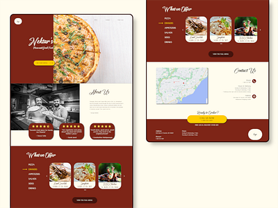 Homepage Design for Restaurant Website