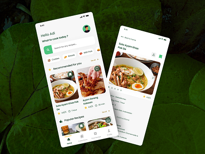 Recipe app - Buku Resep app design cook cooking designer mobile app recipe app ui ui design uiux uix ux ux design