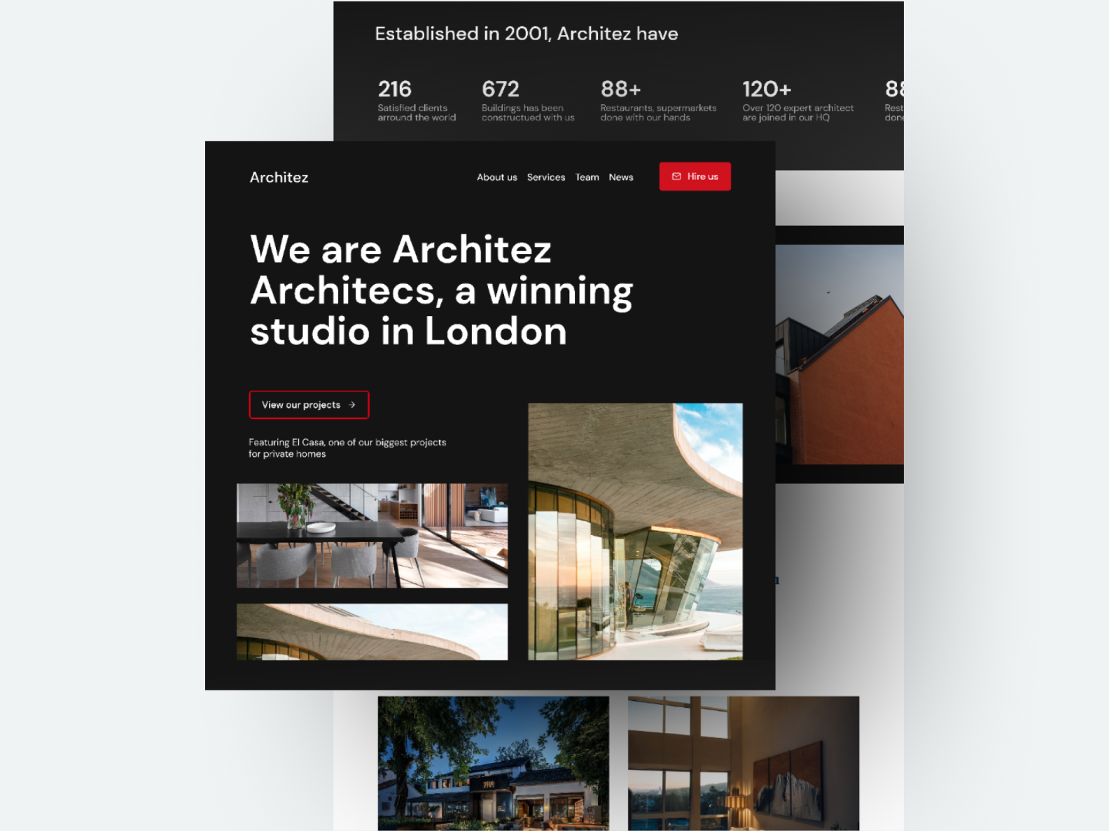 Architez - Architect Agency Landing Page by Michael Stevanus Hartono ️ ...