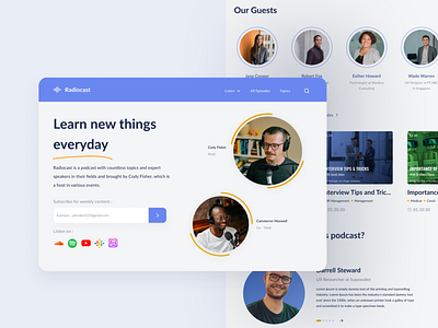 Radiocast - Podcast landing Page