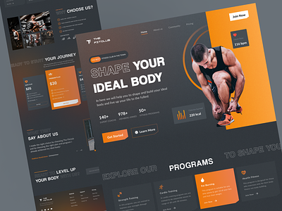 FitClub - Fitness Landing Page clean desktop exercise exploration fitness gym health hero section landing page landing page design popular simple sport trainer training ui ux web design website workout