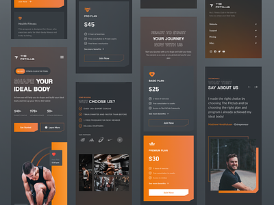 FitClub - Fitness Landing Page Responsive view clean coach exercise fitness gym health landing page mobile view popular responsive website simple sport trainer training ui ui design ux web design workout