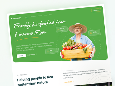 Organicx - Agriculture Landing Page