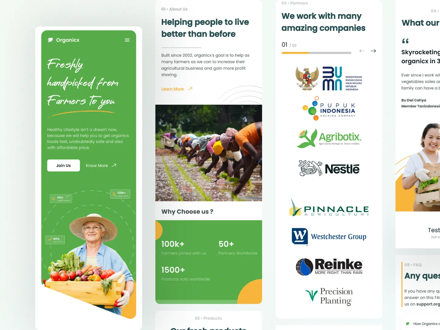 Farm Website Design: Organicx Agriculture Landing Page