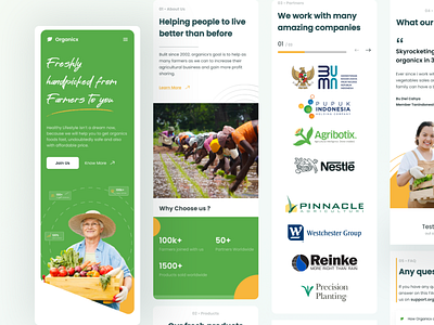 Organicx - Agriculture Landing Page Responsive view
