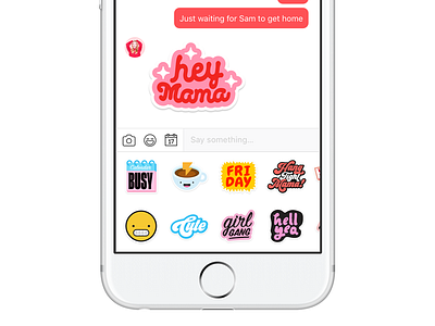 Stickers! chat interface ios messages mobile peanut product social stickers ui