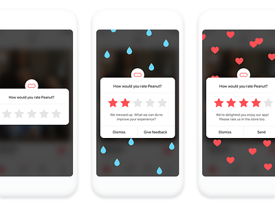 Animated App Store rating animation app fun ios mobile peanut playful rating social wip