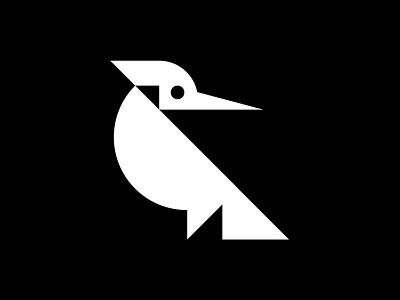 Kingfisher symbol bird concept geometric kingfisher logo logomark minimal simple symbol