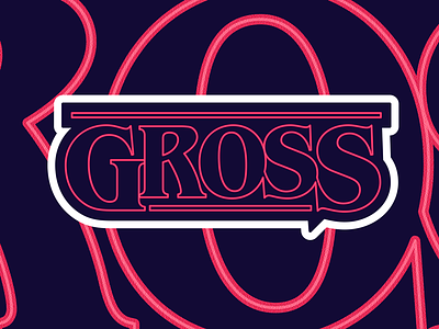 Gross 😷 app chat gross mobile peanut social sticker stranger stranger things tv typography