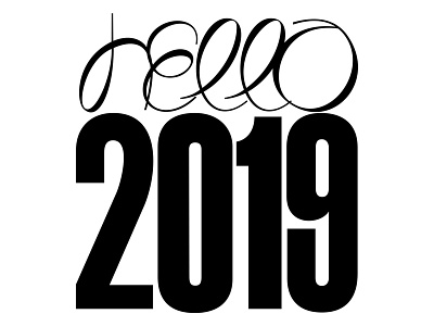 Let's do this 2019🎉 2019 condensed decorative lettering poster script type typographic typography year