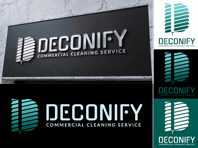 Deconify Cleaning Service Logo branding clean cleaning company design futuristic graphic design icon illustration minimalist modern vector