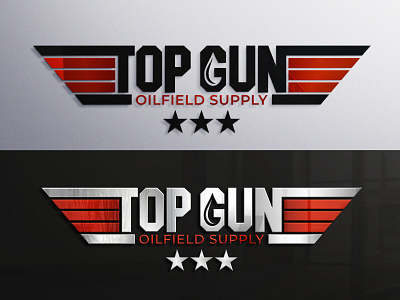 Top Gun Oilfield Supply Logo branding clean company design energy graphic design icon logo modern oil top vector