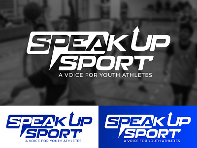 Speak Up Sport Logo athlete branding clean design graphic design logo modern sport vector young youth