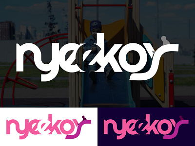 Nyeekoy Toy Store Logo branding clean design graphic design kids logo modern slide store toy vector