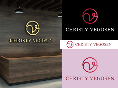 Christy Vegosen Logo apparel branding clean design dress fashion graphic design logo modern vector woman women