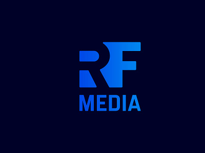 Logo Right Front Media app blockchain blue brand branding cryptocurrency ico logo uiux vector
