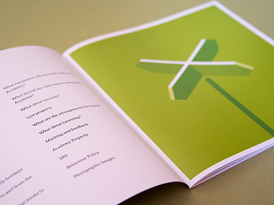 Handbook redesign clean contemporary crossroads design flat handbook school sign