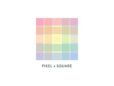 Pixel Square color colour exploration fictional flat logo minimal pastel pixel square