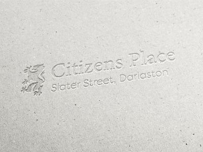 Citizen Place logo build citizen contemporary creative design development emblem flat football home house housing lion logo minimal place