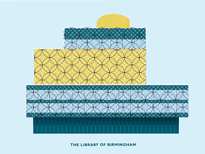 The Library of Birmigham architecture birmingham building logo design download flat illustraion image landmark library minimal skyline stock vector